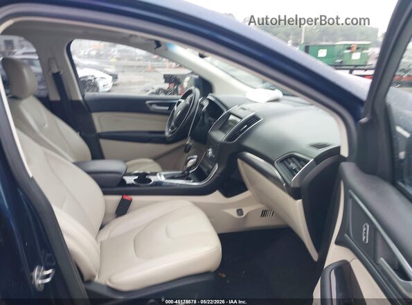 2FMPK4K80HBB66298 2017 FORD EDGE Синий Вид салона спереди