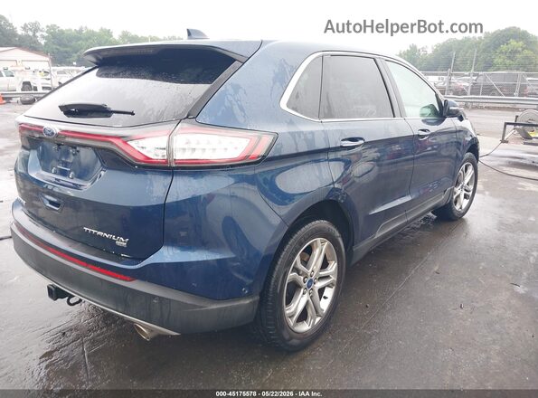 2FMPK4K80HBB66298 2017 FORD EDGE Синий Задняя правая четверть