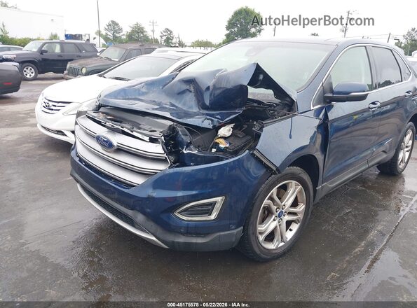 2FMPK4K80HBB66298 2017 FORD EDGE Синий Вид спереди