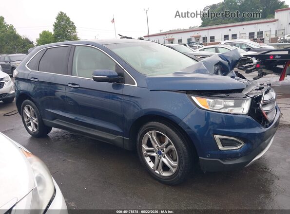 2FMPK4K80HBB66298 2017 FORD EDGE Синий Вид задней части салона