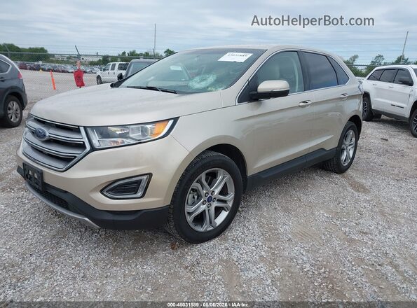 2FMPK4K82HBB17541 2017 FORD EDGE Champagne წინა მარცხენა ხედი სამი მეოთხედიდან