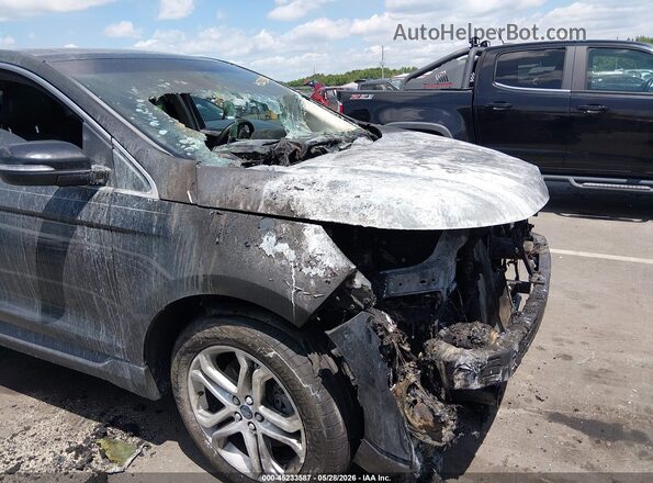2FMPK4K84JBC54700 2018 FORD EDGE Black Widok wnętrza z tyłu