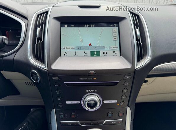 2FMPK4K86JBB66540 2018 FORD EDGE White Widok zestawu wskaźników
