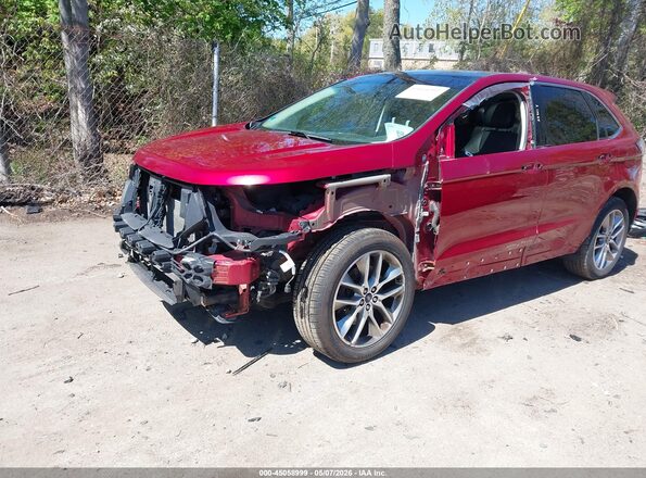 2FMPK4K87JBB27360 2018 FORD EDGE Red Առջևի ձախ երեք քառորդ տեսարան