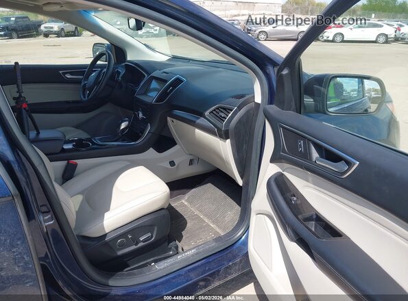 2FMPK4K88HBB09704 2017 FORD EDGE Dark Blue Вид салона спереди