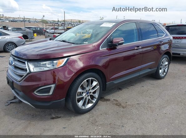 2FMPK4K8XHBB62744 2017 FORD EDGE Burgundy 