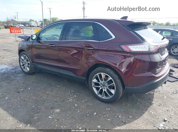 2FMPK4K8XJBB13307 2018 FORD EDGE Burgundy Հետևի ձախ