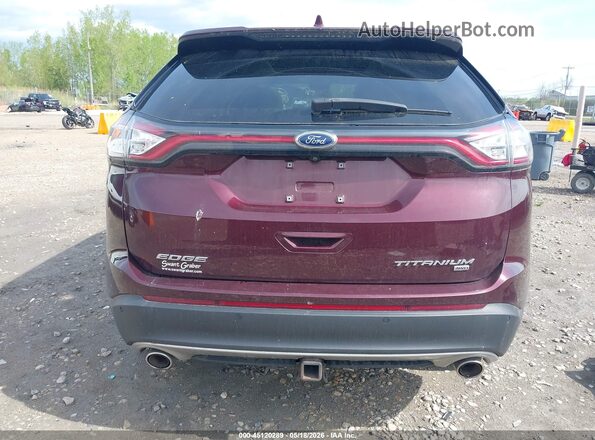 2FMPK4K8XJBB13307 2018 FORD EDGE Burgundy 