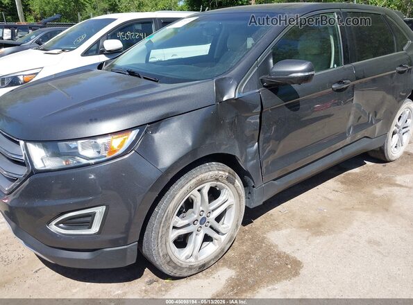 2FMPK4K90JBC05857 2018 FORD EDGE Gray Widok z przodu