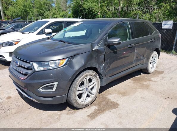 2FMPK4K90JBC05857 2018 FORD EDGE Gray Przód lewy