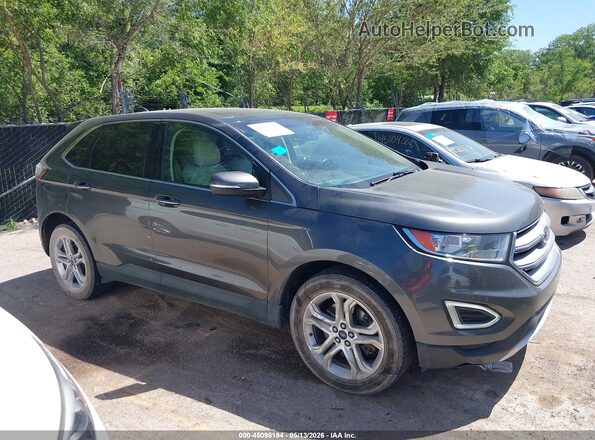 2FMPK4K90JBC05857 2018 FORD EDGE Gray Widok wnętrza z tyłu