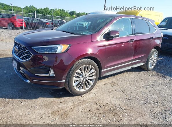 2FMPK4K90MBA40929 2021 FORD EDGE Burgundy Front left