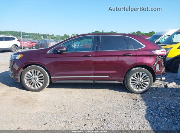 2FMPK4K90MBA40929 2021 FORD EDGE Burgundy 360 interior view
