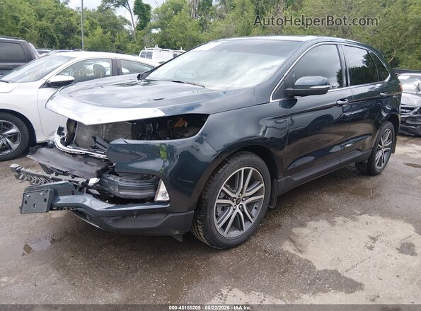 2FMPK4K90RBA18159 2024 FORD EDGE Dark Blue Vista tres cuartos delantera izquierda