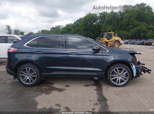2FMPK4K90RBA18159 2024 FORD EDGE Dark Blue Vista interior de 360 grados