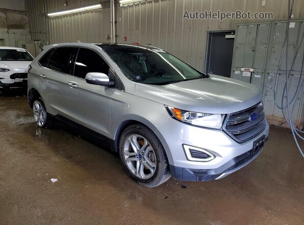 2FMPK4K91HBB90313 2017 FORD EDGE Silver Передня права чверть