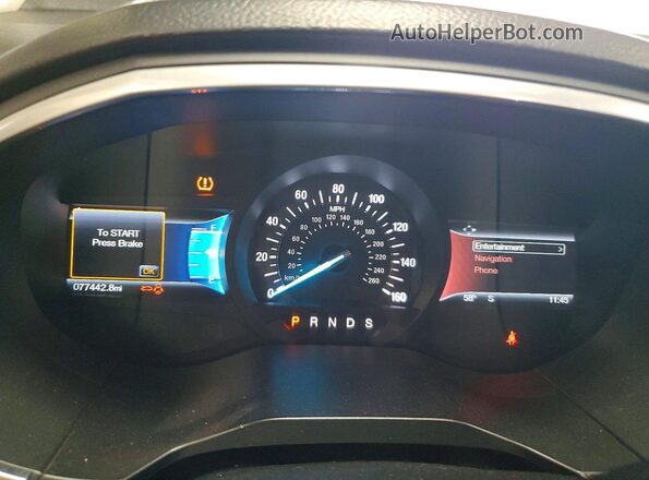 2FMPK4K91HBB90313 2017 FORD EDGE Silver Вид щитка приладів