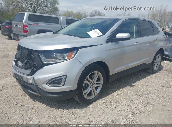 2FMPK4K91JBB74859 2018 FORD EDGE Silver წინა მარცხენა ხედი სამი მეოთხედიდან