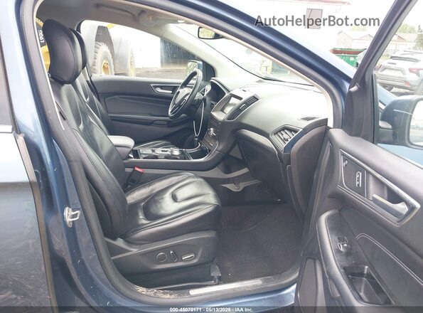 2FMPK4K91KBB39806 2019 FORD EDGE Blue Widok wnętrza z przodu