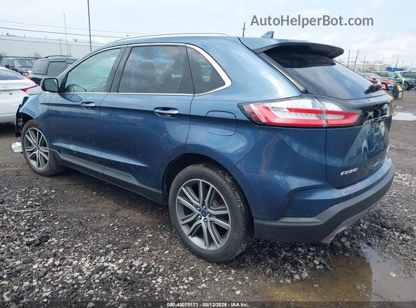 2FMPK4K91KBB39806 2019 FORD EDGE Blue Tył lewy