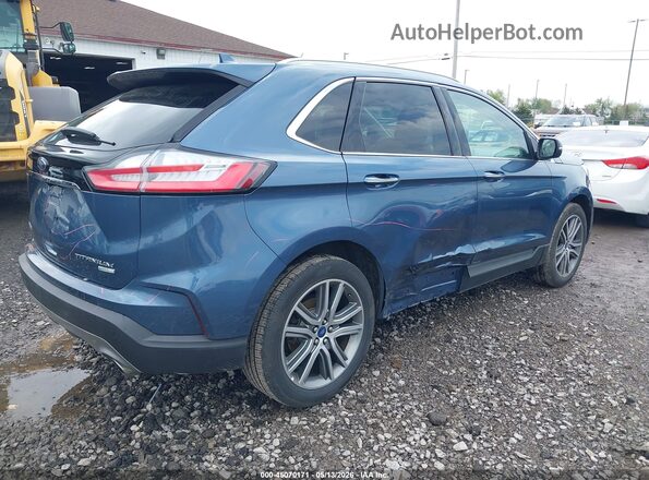 2FMPK4K91KBB39806 2019 FORD EDGE Blue Tył prawy
