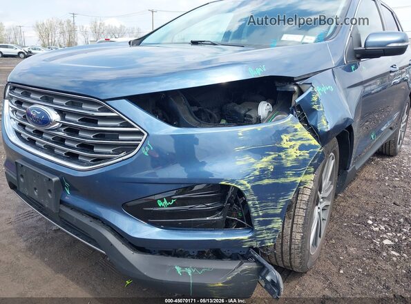 2FMPK4K91KBB39806 2019 FORD EDGE Blue Widok z przodu