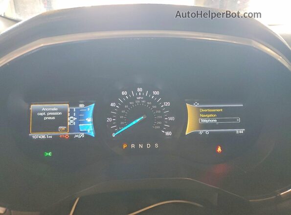 2FMPK4K91KBB53334 2019 FORD EDGE Black Вид щитка приладів