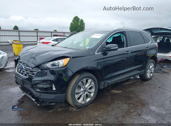 2FMPK4K91KBC10681 2019 FORD EDGE Черный Передняя левая четверть