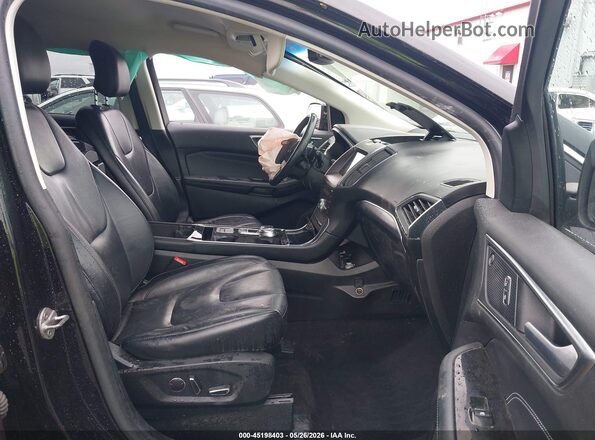 2FMPK4K91KBC10681 2019 FORD EDGE Черный Вид салона спереди