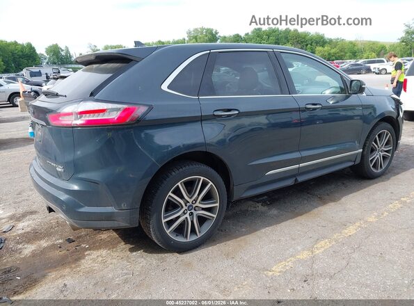 2FMPK4K92KBC46296 2019 FORD EDGE Blue Հետևի աջ