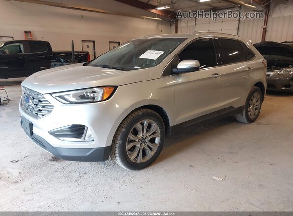 2FMPK4K94KBC71376 2019 FORD EDGE Серебряный Передняя левая четверть