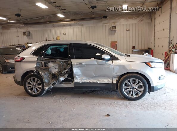 2FMPK4K94KBC71376 2019 FORD EDGE Серебряный Вид задней части салона