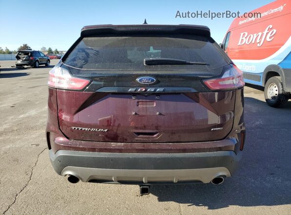 2FMPK4K94MBA26922 2021 FORD EDGE Maroon Widok z tyłu