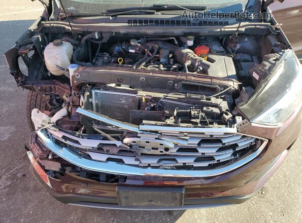 2FMPK4K94MBA26922 2021 FORD EDGE Maroon Widok komory silnika
