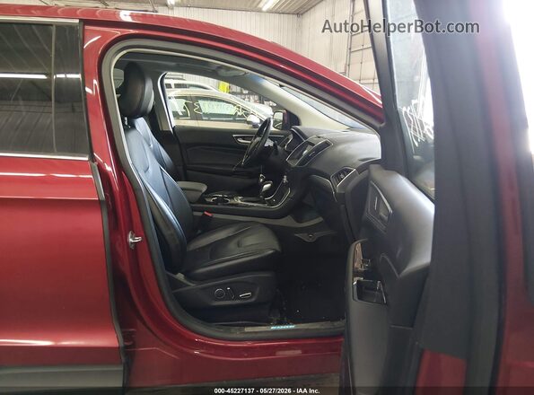 2FMPK4K96HBB43388 2017 FORD EDGE Red Вид салону спереду