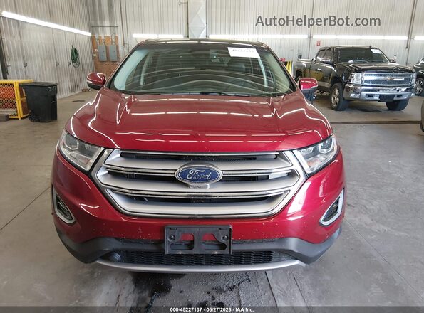 2FMPK4K96HBB43388 2017 FORD EDGE Red Вид задньої частини салону