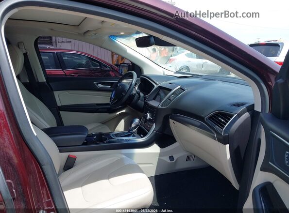2FMPK4K96JBB18254 2018 FORD EDGE Red წინა სალონის ხედი