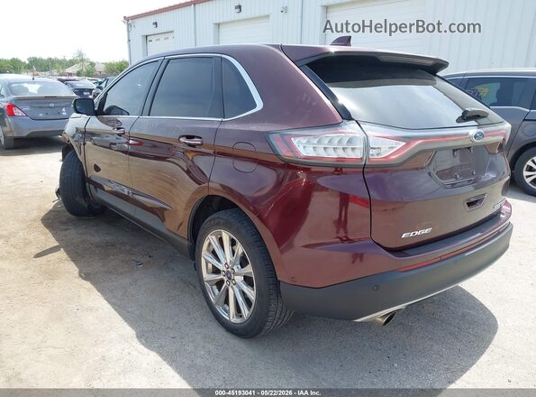 2FMPK4K96JBB18254 2018 FORD EDGE Red უკანა მარცხენა