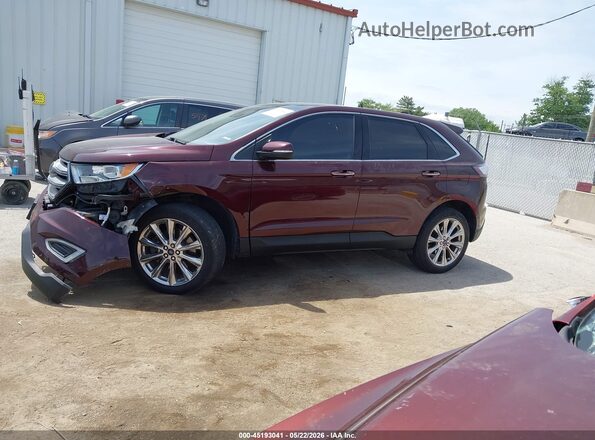 2FMPK4K96JBB18254 2018 FORD EDGE Red სალონის 360-გრადუსიანი ხედი