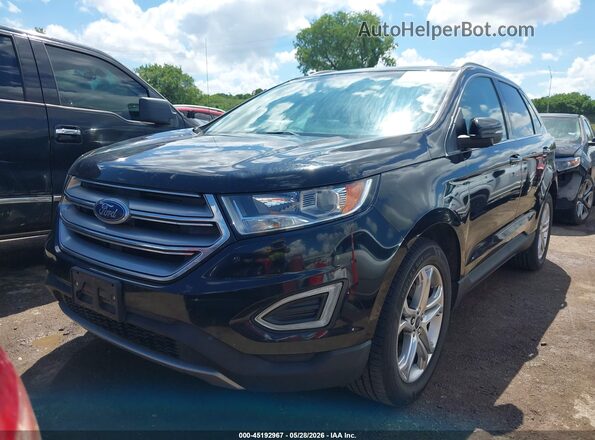 2FMPK4K96JBC16622 2018 FORD EDGE Black წინა მარცხენა ხედი სამი მეოთხედიდან