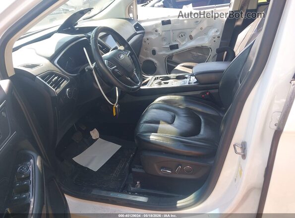 2FMPK4K97KBB78531 2019 FORD EDGE White Vista interior delantera