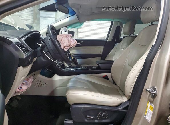 2FMPK4K98HBB15219 2017 FORD EDGE Beige წინა სალონის ხედი