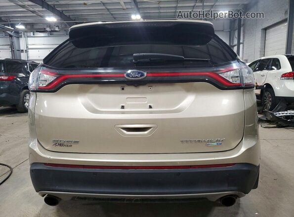 2FMPK4K98HBB15219 2017 FORD EDGE Beige უკანა ხედი