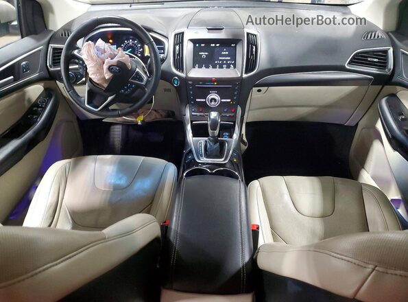 2FMPK4K98HBB15219 2017 FORD EDGE Beige წინა პანელის ხედი