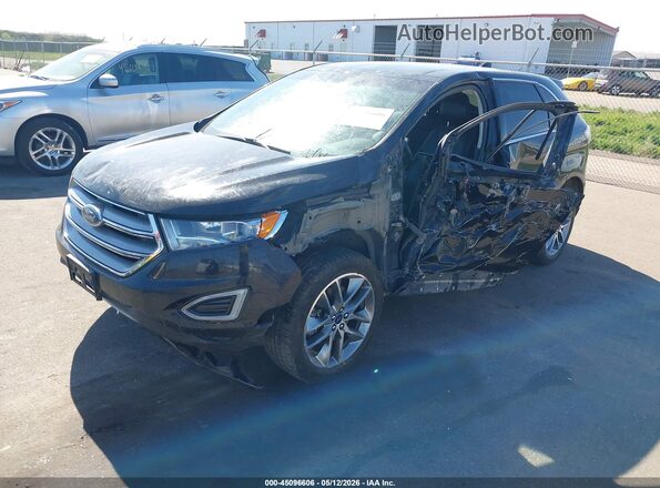 2FMPK4K99GBB66646 2016 FORD EDGE Black წინა მარცხენა ხედი სამი მეოთხედიდან