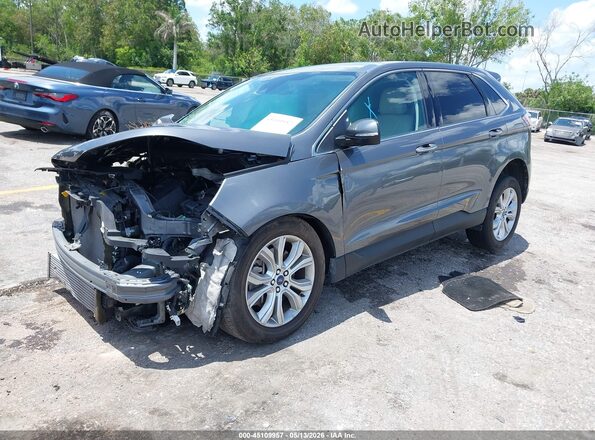 2FMPK4K99NBB06153 2022 FORD EDGE Gray Vista tres cuartos delantera izquierda