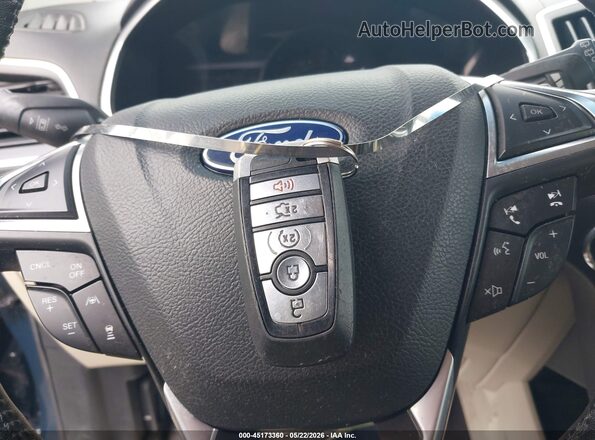 2FMPK4K9XKBB60248 2019 FORD EDGE Blue Вид панелі приладів
