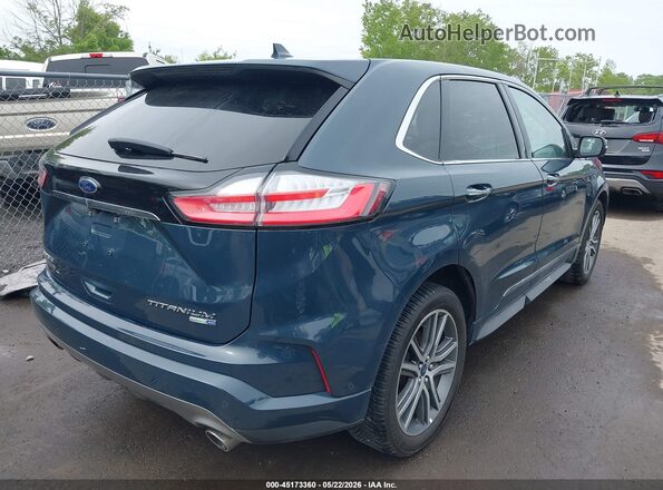 2FMPK4K9XKBB60248 2019 FORD EDGE Blue Задня права чверть