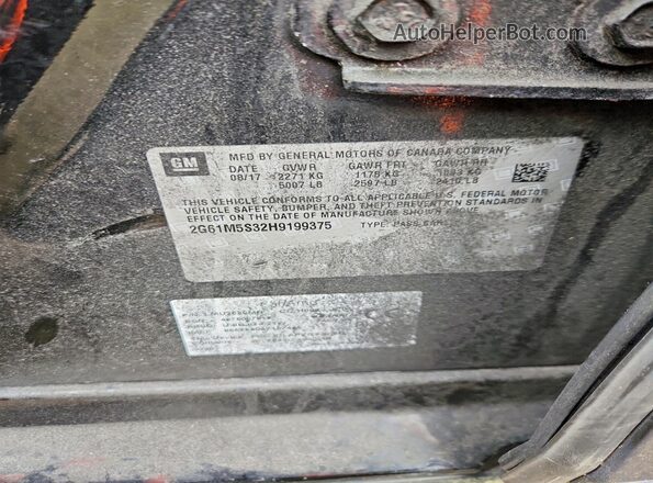 2G61M5S32H9199375 2017 CADILLAC XTS Black 