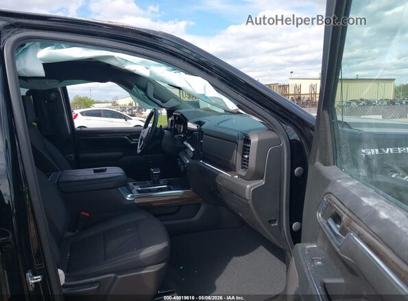 2GCUDDED0P1152853 2023 CHEVROLET SILVERADO Черный Вид салона спереди